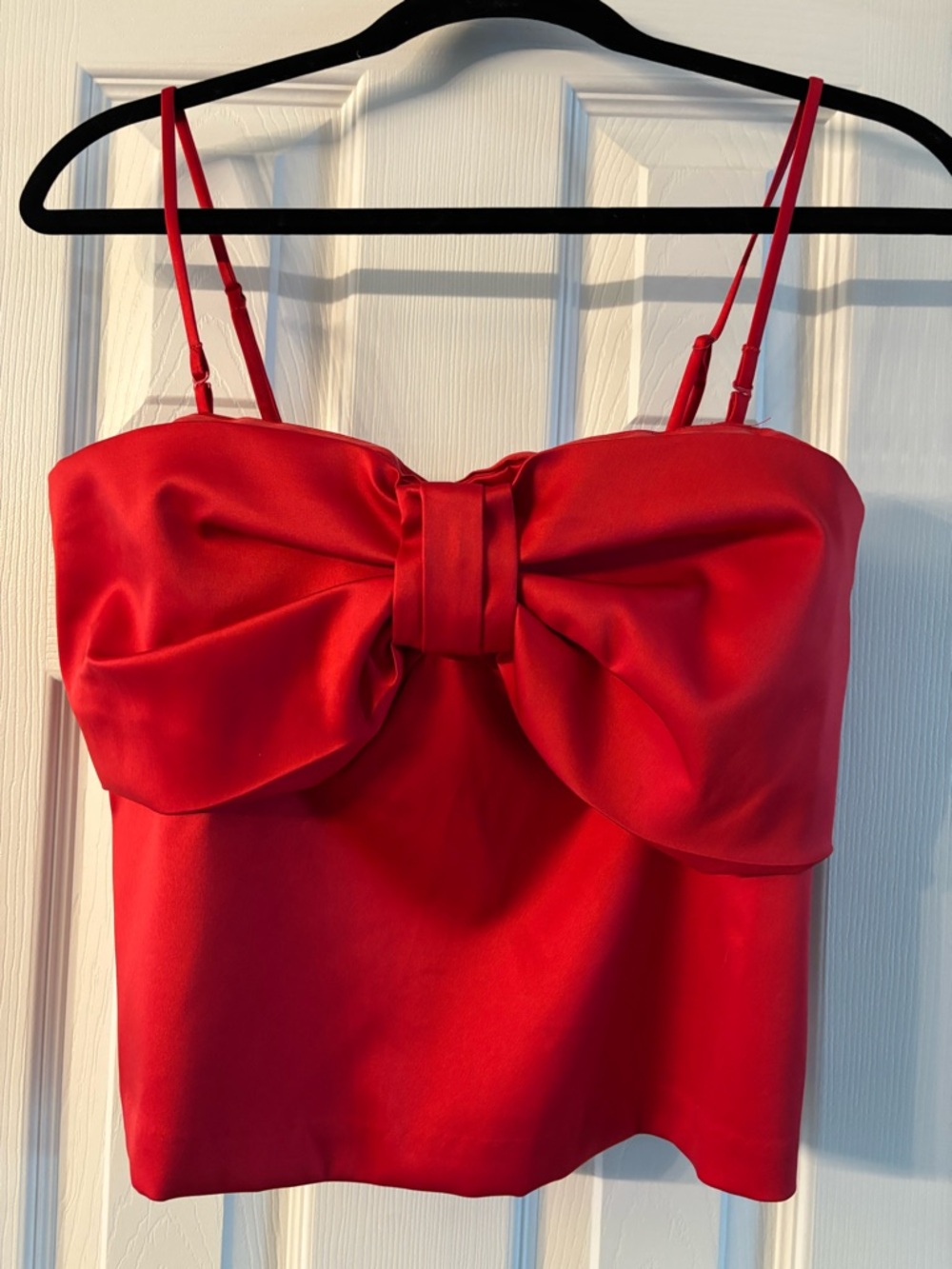 LOFT Red Satin Top